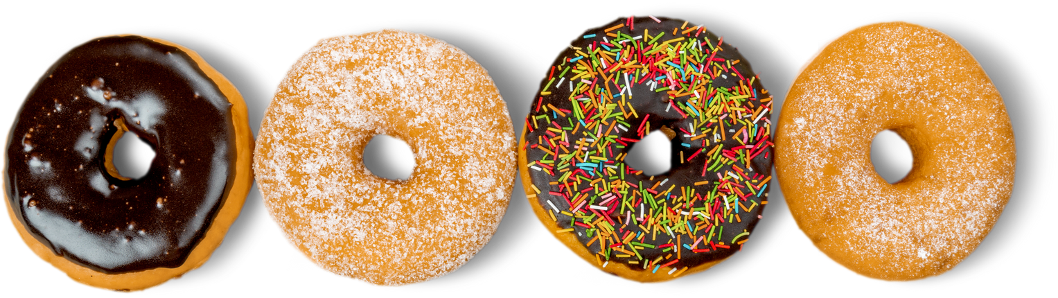 Donuts in Row