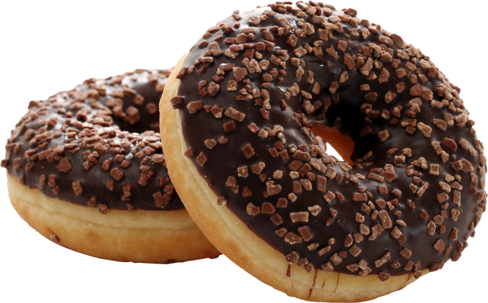 Fresh tasty donuts with chocolate glaze