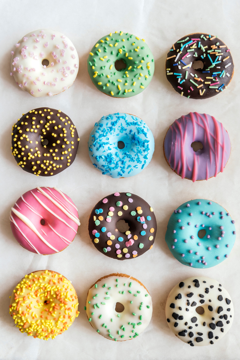 Mini colorful donuts