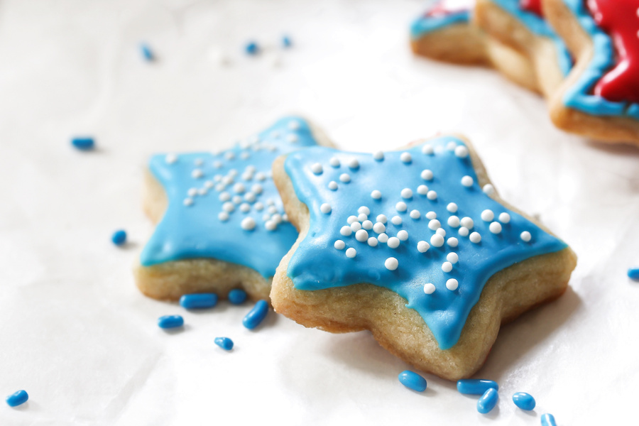 Decorated Frosted Christmas Cookies